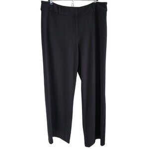 J.Jill woman Size 16 Black stretch herringbone textured High Rise Wide Leg Pant